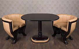 Елітна м'які меблі в шкірі, комплект стіл і два крісла "Тет-А-Тет" у наявності, від виробника