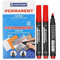 Маркер перманентний CENTROPEN 8576 червоний, товстий (скошений)