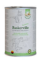 Baskerville Holistic консервированный корм для кошек, телятина и лосось с пастернаком и кресс-салатом, 400гр
