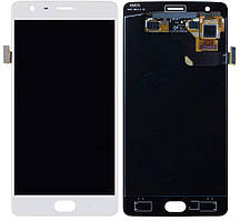 Дисплей для OnePlus 3 A3003, OnePlus 3T A3010, модуль в зборі (екран і сенсор), оригінал (AMOLED) Білий