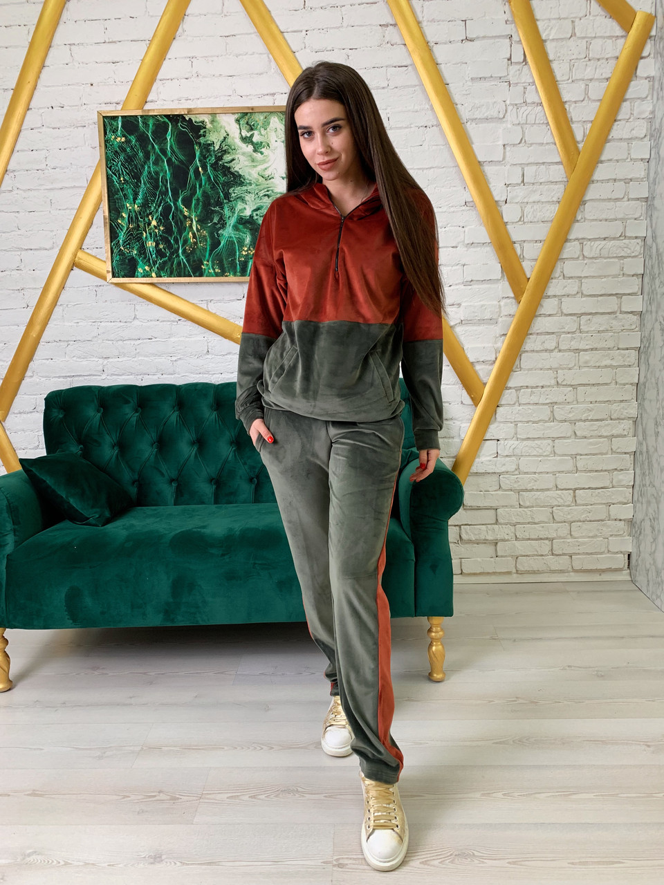 Спортивний костюм К 00552 з 04 зелений, фото 1