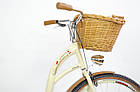 🚲Уцінка! Велосипед жіночий міський VANESSA 28 crem з кошиком Польща, фото 8