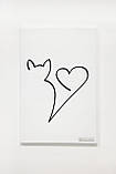 Картина на холсті  інтер'єрна абстрактна настінна арт панно Manific Decor "Wall Art Cat of Love / Кіт Любові", фото 3