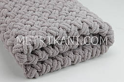 Плед в'язаний "Плюшевий" колір капучино 90/80 см No56-51