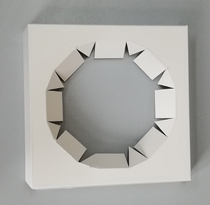 Вставка для паски біла МІКРОГОФРА 168х168х30 мм (діаметр 137мм) KPP9