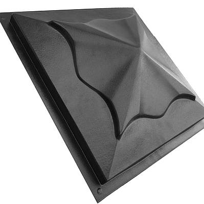 Форма для кришки 440х440х100 мм на стовп паркану Медуза; для лиття бетонних кришок на паркан