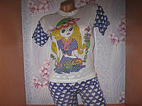 Комплект на девочку подростковый б/у размер 38-40 футболка и шортики