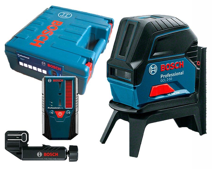 Лазерний нівелір Bosch GCL 2-50 Professional (20 м, з приймачем - 50 м) (0601066F01)