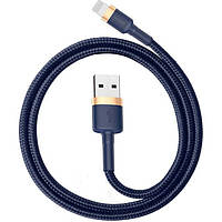 Кабель Baseus cafule Cable USB For Lightning 2,4A 1M Blue-Gold CALKLF-BV3