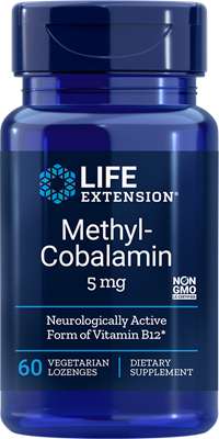 Life Extension, Метилкобаламін, вітамін В12, 5 мг, 60 пастилок