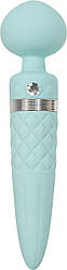 Вібромасажер 2в1 PILLOW TALK - Sultry Teal, класичний масажер і вібратор з ротацією, підігрів