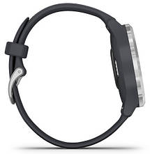 Смарт-годинник Garmin Vivomove 3S Silver Stainless Steel Bezel with Granite Blue Case and Silicone Band, фото 5
