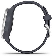 Смарт-годинник Garmin Vivomove 3S Silver Stainless Steel Bezel with Granite Blue Case and Silicone Band, фото 6