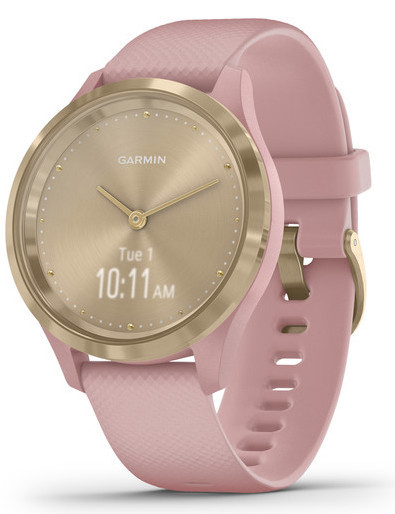 Смарт-годинник Garmin Vivomove 3S Light Gold Stainless Steel Bezel with Dust Rose Case and Silicone Band