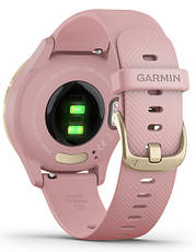 Смарт-годинник Garmin Vivomove 3S Light Gold Stainless Steel Bezel with Dust Rose Case and Silicone Band, фото 3