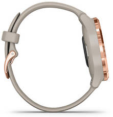 Смарт-годинник Garmin Vivomove 3S Rose Gold Stainless Steel Bezel with Light Sand Case and Silicone Band, фото 3