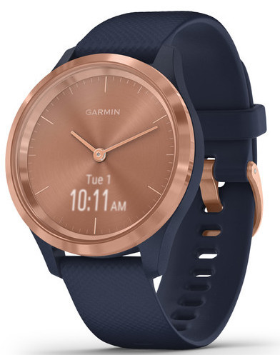 Смарт-годинник Garmin Vivomove 3S Rose Gold Stainless Steel Bezel with Navy Case and Silicone Band