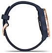 Смарт-годинник Garmin Vivomove 3S Rose Gold Stainless Steel Bezel with Navy Case and Silicone Band, фото 2
