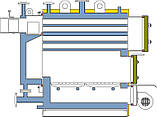 Жаротрубний промисловий твердопаливний котел тривалого горіння NEUS-Т 100, фото 5