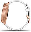 Смарт-годинник Garmin Vivomove Style Rose Gold Aluminum Case with White Silicone Band, фото 2