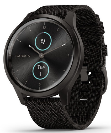 Смарт-годинник Garmin Vivomove Style Graphite Aluminum Case with Black Pepper Woven Nylon Band