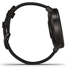 Смарт-годинник Garmin Vivomove Style Graphite Aluminum Case with Black Pepper Woven Nylon Band, фото 5