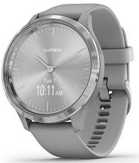 Смарт-годинник Garmin Vivomove 3 Silver Stainless Steel Bezel with Powder Gray Case and Silicone Band, фото 3