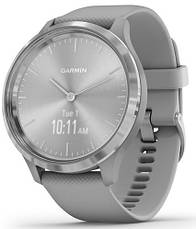 Смарт-годинник Garmin Vivomove 3 Silver Stainless Steel Bezel with Powder Gray Case and Silicone Band, фото 4