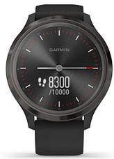 Смарт-годинник Garmin Vivomove 3 Slate Stainless Steel Bezel with Black Case and Silicone Band, фото 2