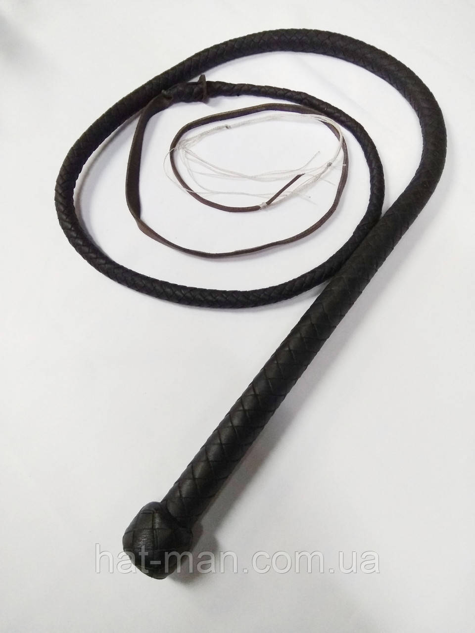 Кнут чорна кожа,  1,5м, фото 1