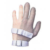 Кольчужная перчатка 3-х палая Schlachthausfreund (Германия) без манжетки с тканевым ремешком