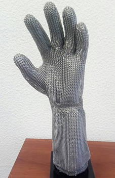 Кольчужна рукавиця з металевою застібкою і відворотом 19см Schlachthausfreund (Німеччина)