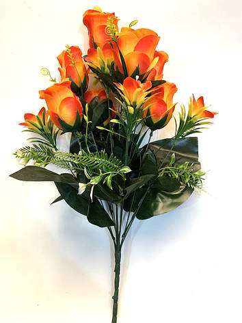 Искусственные цветы. Искусственная Роза на листе ( 50 см), фото 2