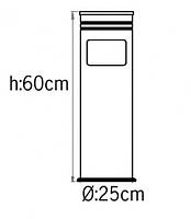 Попільничка з сіткою EFORMETAL COLUMN 495, фото 2