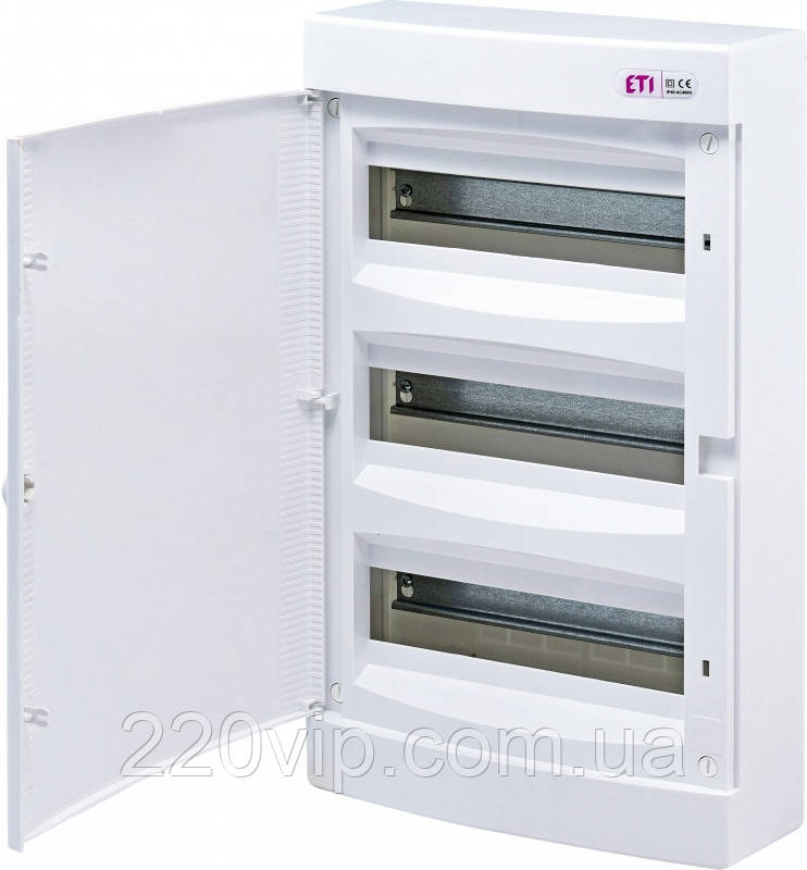 Щит модульний ECT 36PO (36moд.білі двері) ETI, зовнішній 1101009, розподільний бокс, фото 1