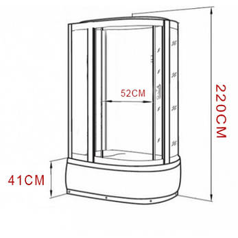 Душовий бокс Atlantis AKL 120P-T EKO GR L 120х80х220, фото 4