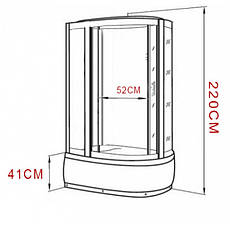 Душовий бокс Atlantis AKL 120P-T EKO GR R 120х80х220, фото 5