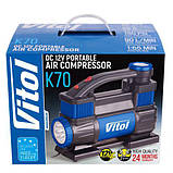 Компресор "ViTOL" K-70 150psi/23Amp/90л/2 циліндра/шланг 5,0 м/клеми (K-70), фото 3