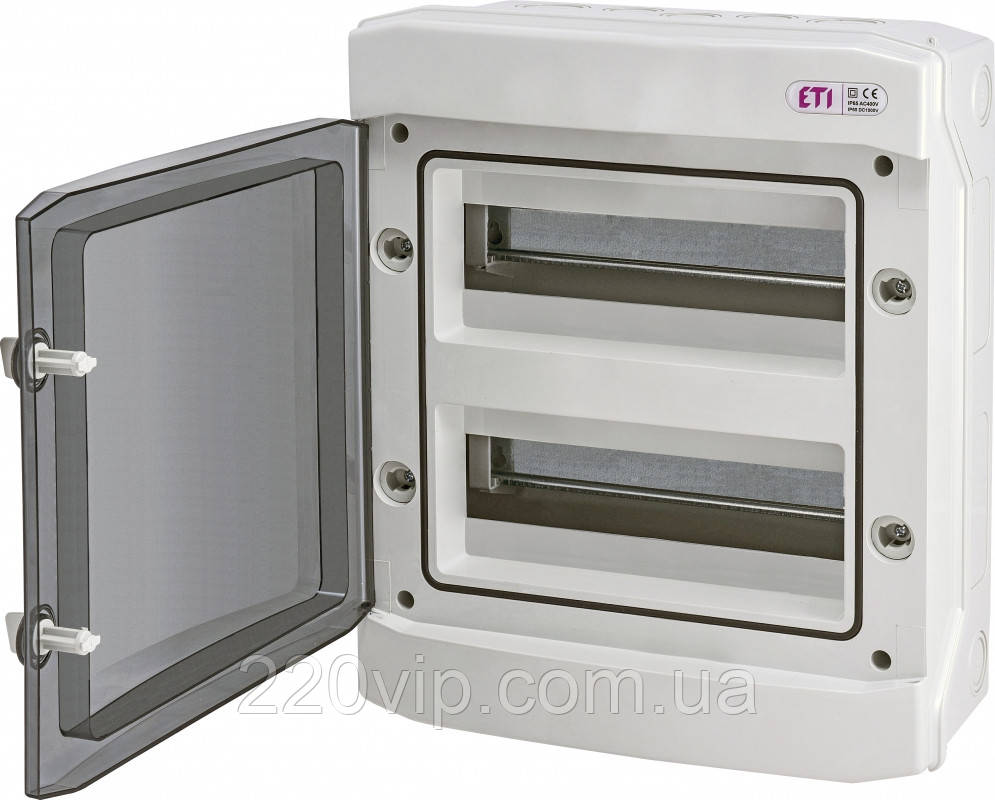 Щит модульний ECH 24PT (24мод.нар.ісп.IP65) ETI, зовнішній 1101063, розподільний бокс (rozetka)