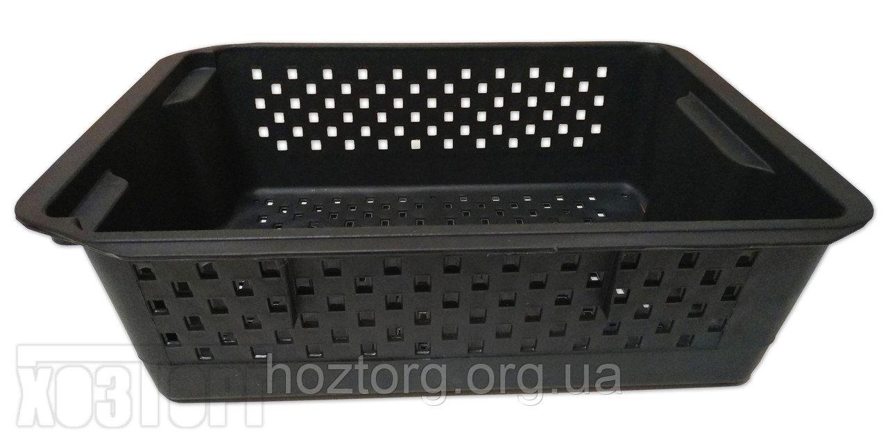 Ящик пластиковый 30 литров 59×42×19 см перфорированный чёрный "ХАРПЛАСТМАСС" + Видеообзор - фото 3 - id-p1129612418