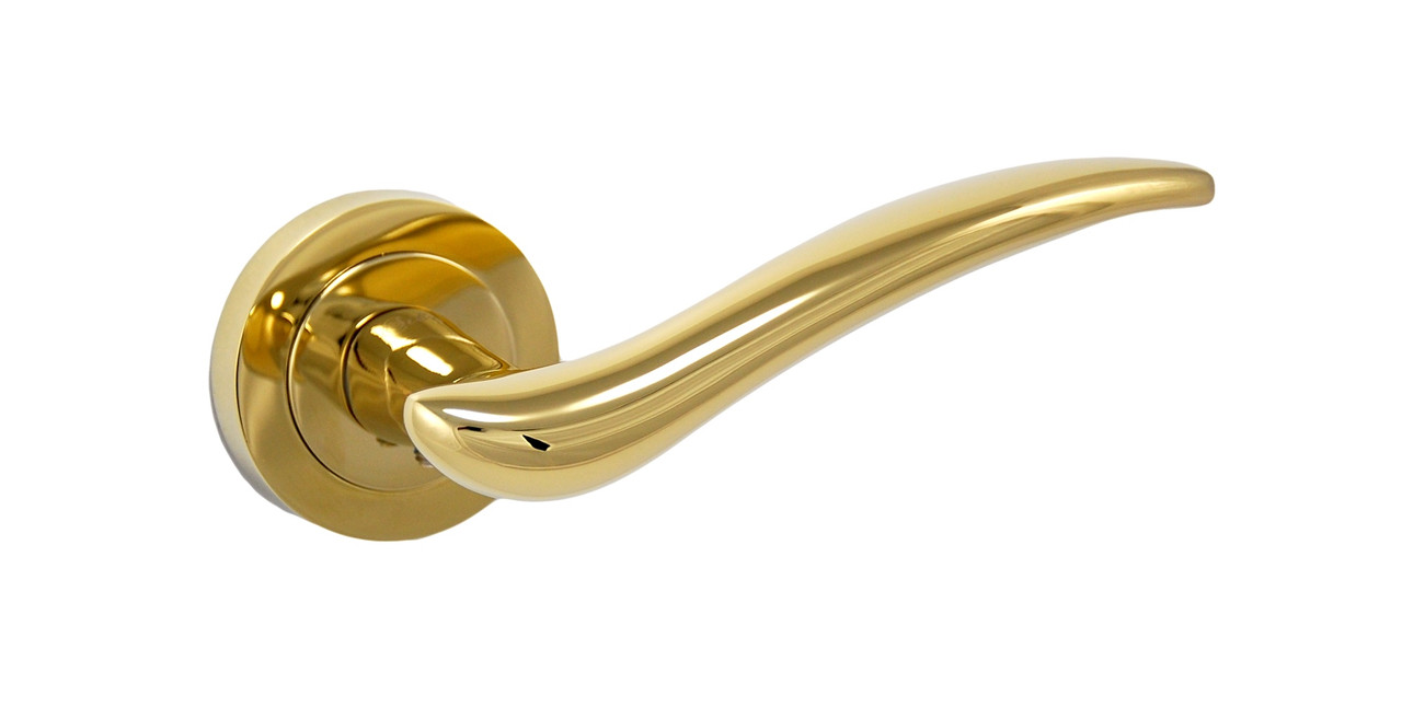 Ручка дверна на розетці SIBA Apollo, золото поліроване PVD