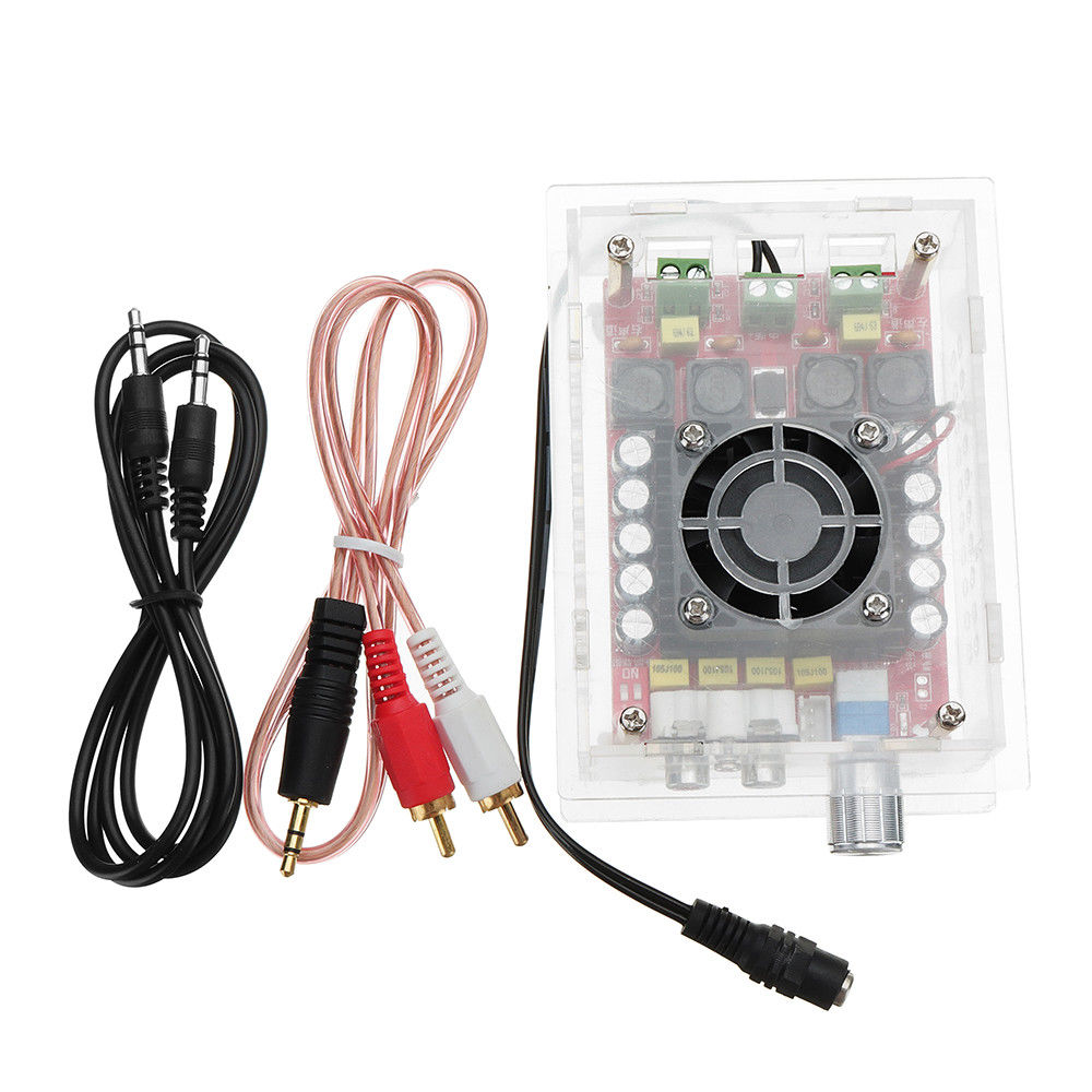 XH-M510 + корпус + пулер + дріт Підсилювач Звуку на TDA7498 2х100 W 2х100 Вт з RCA та регулятором класу D