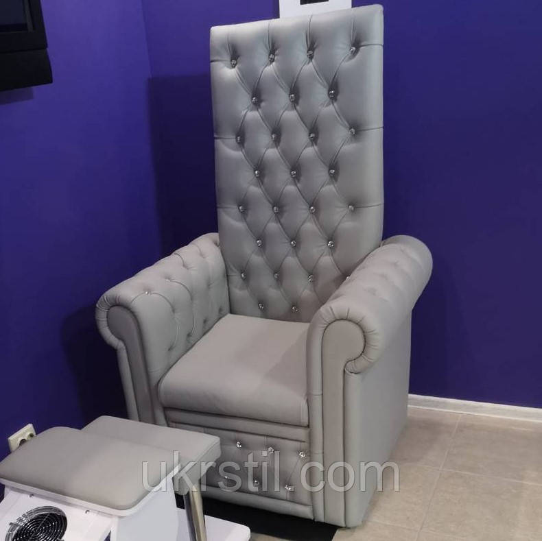 Педикюрне крісло Трон Ice Queen на 4 стрази, фото 1