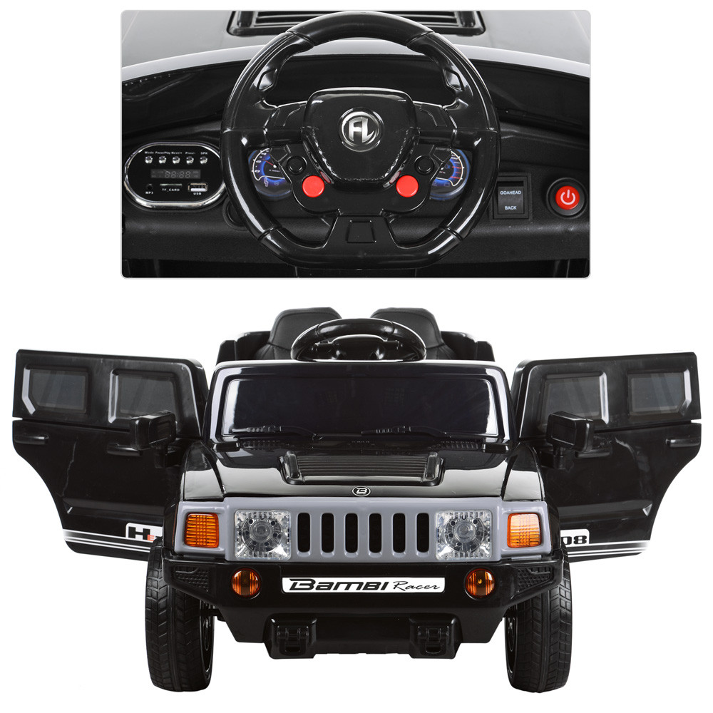 Детский электромобиль Hummer M 3403EBLR-2 черный - фото 2 - id-p1129648879