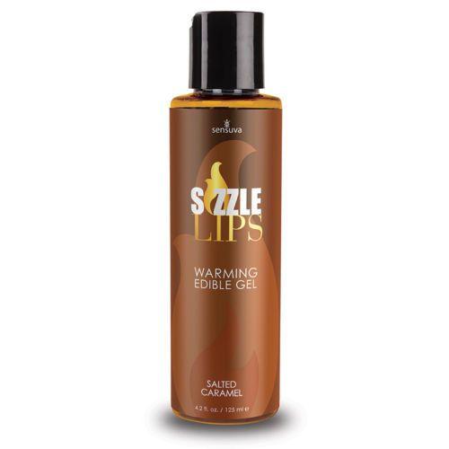 Зігріваючий гель Sensuva - Sizzle Lips Salted Caramel (125 мл), без цукру, їстівний 777Shop.com.ua