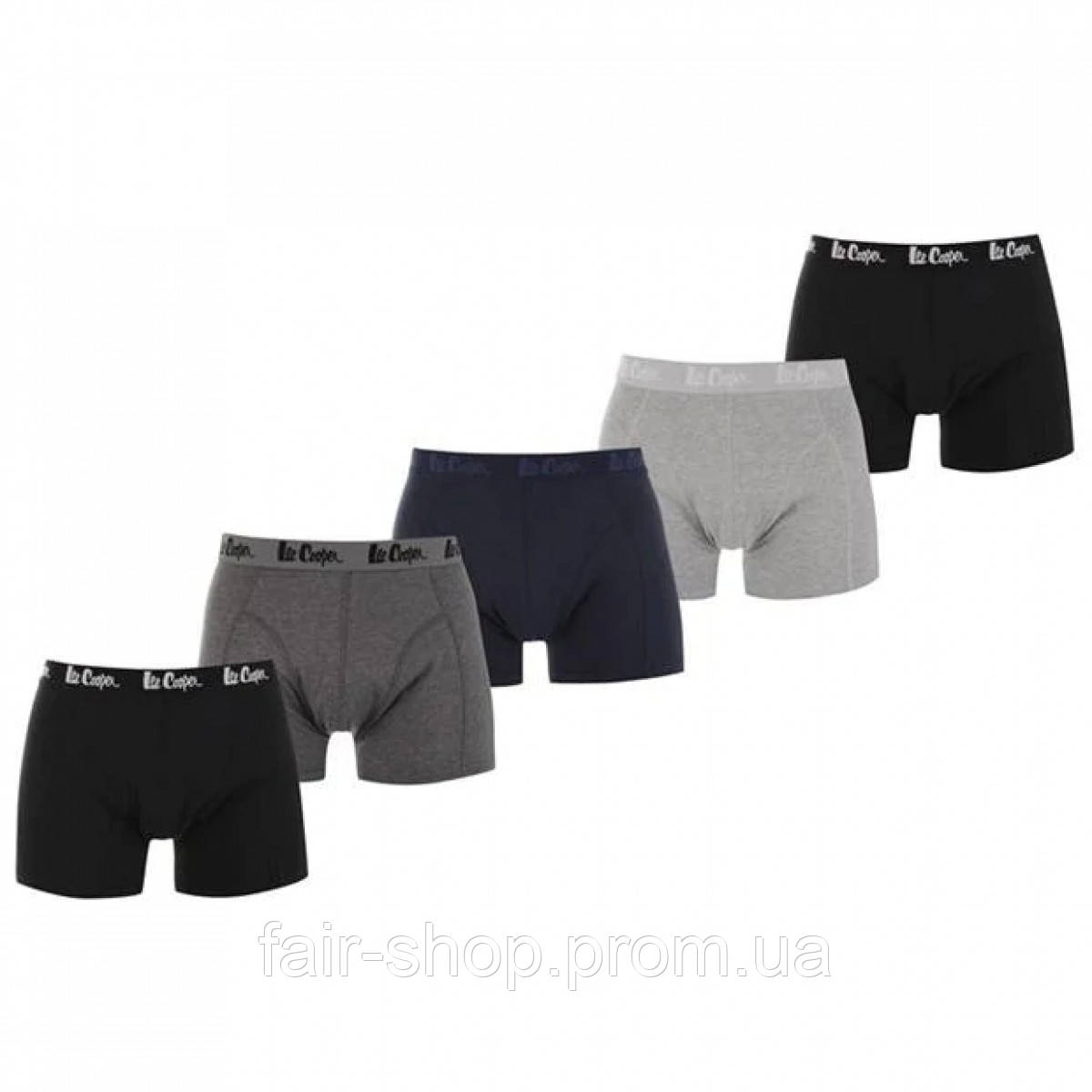 Труси Lee Cooper Boxers 5 Pack Core, оригінал. Доставка від 14 днів