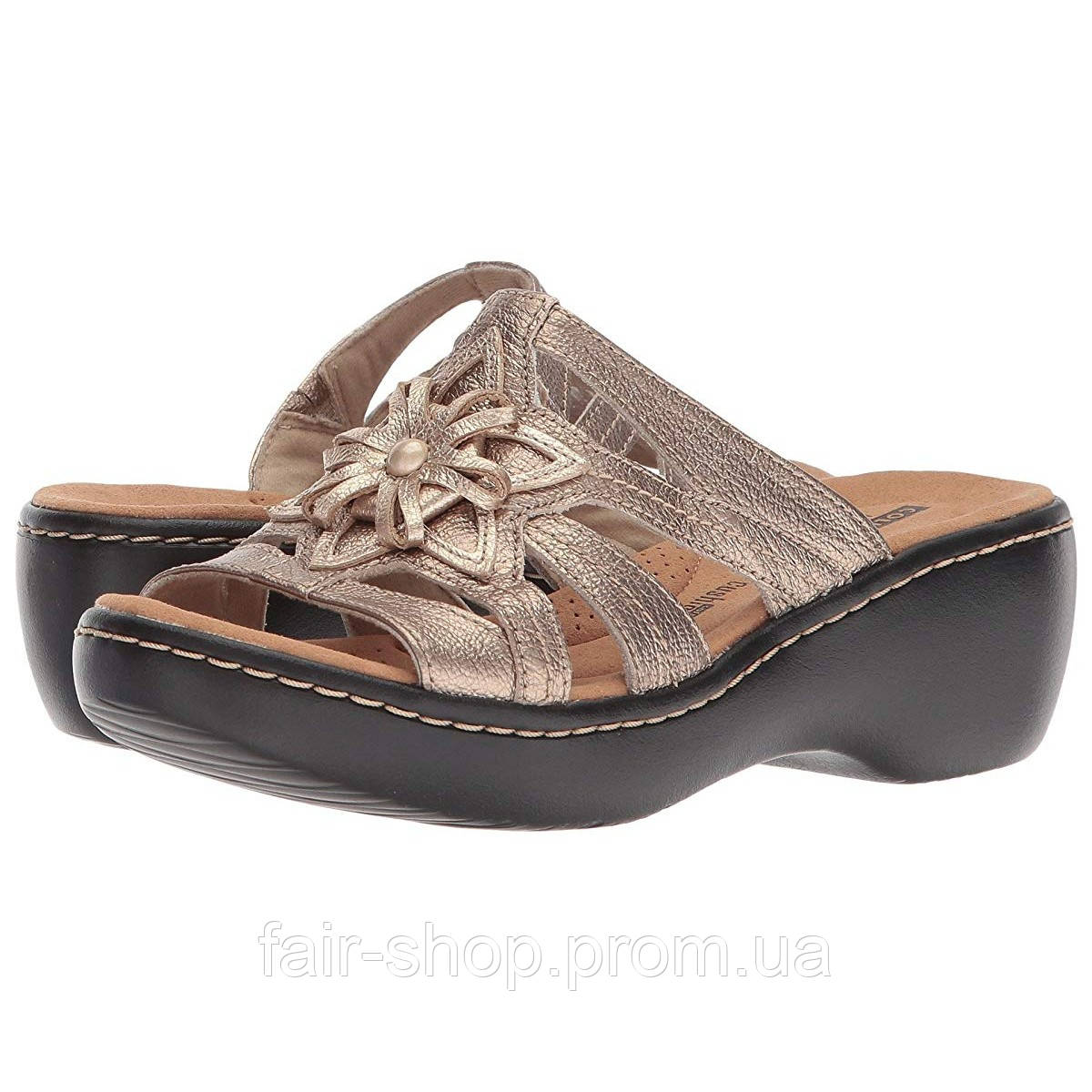 Сандалії Clarks Delana Venna Pewter Metallic Leather, оригінал. Доставка від 14 днів