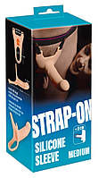 Чоловічий страпон Strap-On Silicone Sleeve Medium