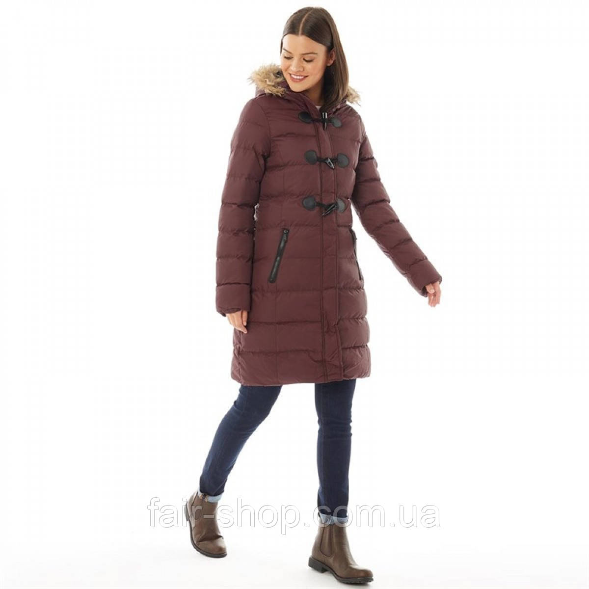 Brave soul wizard long padded clearance coat with faux fur hood