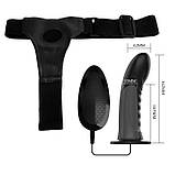 Страпон Pretty Love Strap-On Harness Vibrating Black, фото 5
